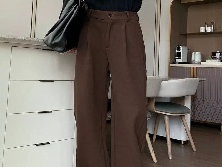 Wide-Leg Pants with Tailored Fit Online Hot Sale