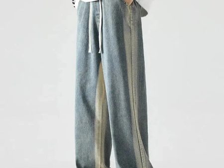 Wide-Leg Drawstring Gradient Jeans Sale