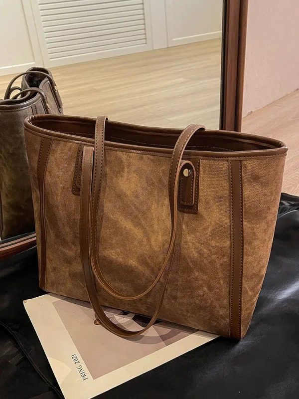 Canvas Leather Trim Tote Bag Online