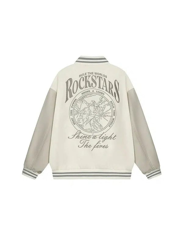 Vintage Rockstars Graphic Bomber Jacket Online now