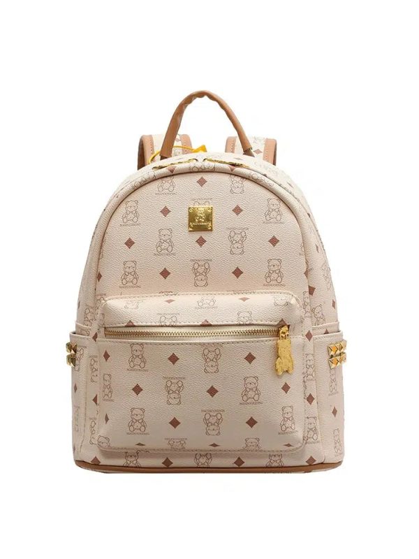 Bear Print Studs Mini Backpack Online