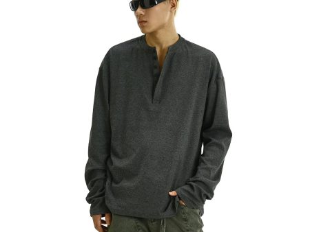 Casual Long Sleeve Henley Shirt Online Hot Sale