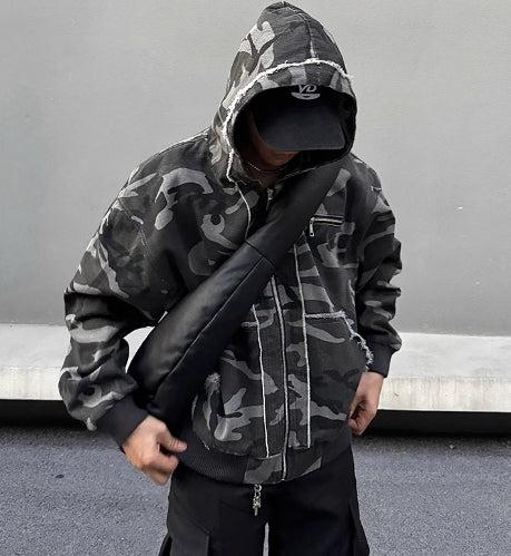 Camouflage Zip-up Hoodie Hot on Sale