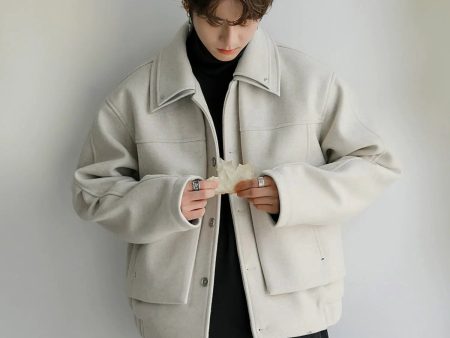 Button Closure Woolen Coat Online