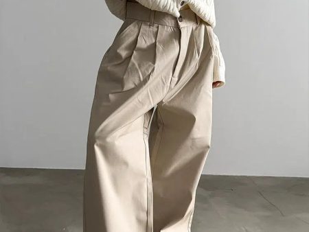 Wide-leg Straight Pleated Pants Supply