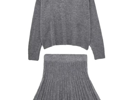 Turtleneck Sweater and Skirt Set Online Hot Sale