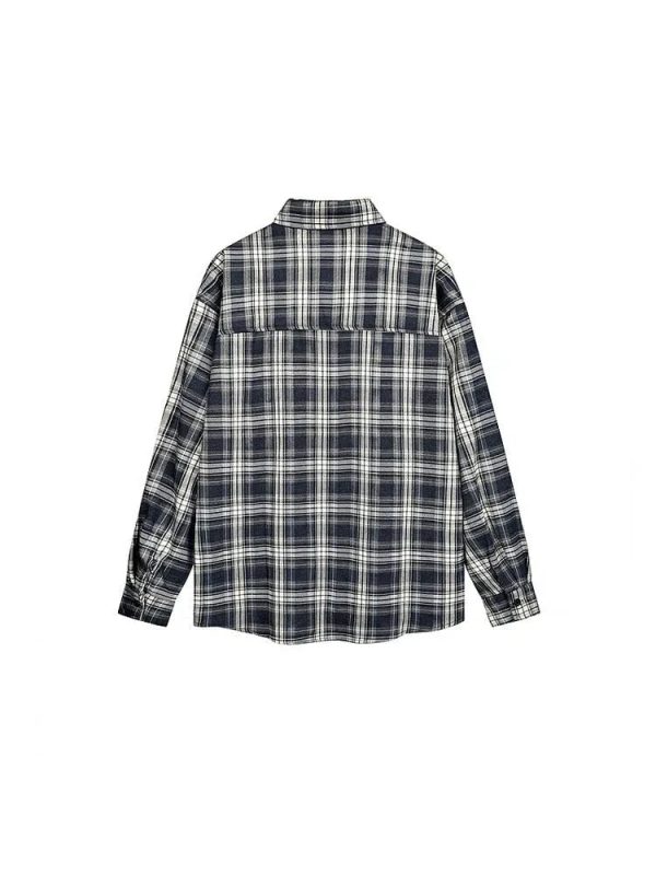 Button-up Plaid Shirt For Sale