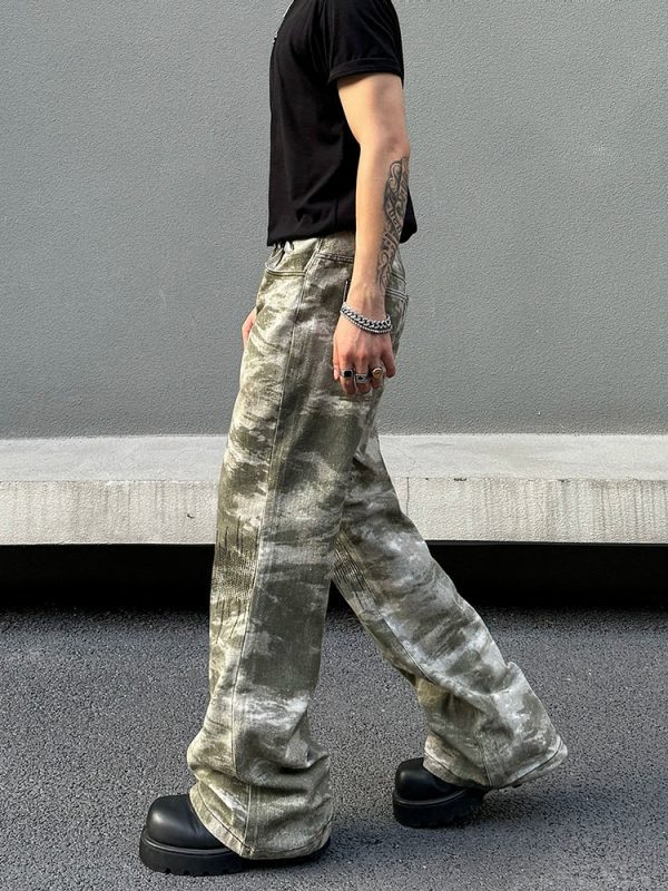 Camouflage Wide-Leg Pants Online Sale