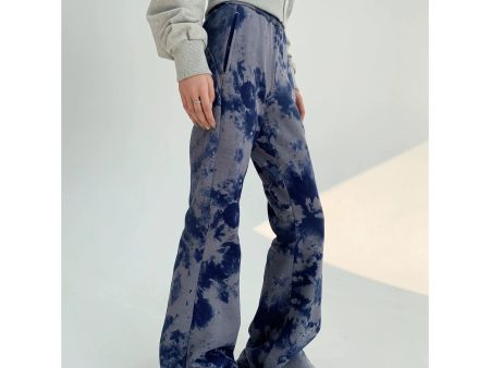 Casual Tie-Dye Flared Pants on Sale