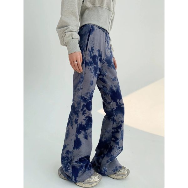 Casual Tie-Dye Flared Pants on Sale