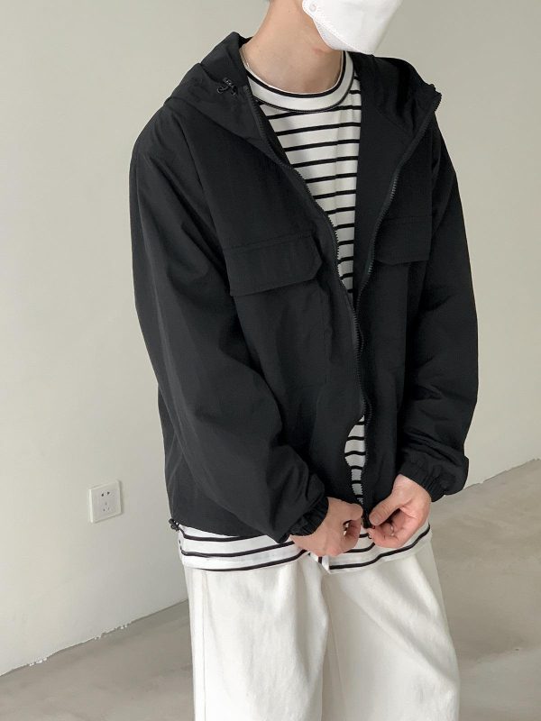 Autumn Winter Nylon Hooded Jacket Online Sale