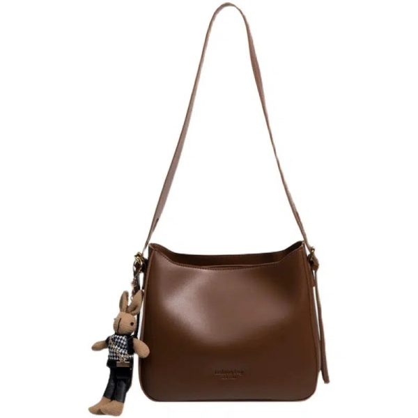 Bunny Charm Leather Shoulder Bag Hot on Sale