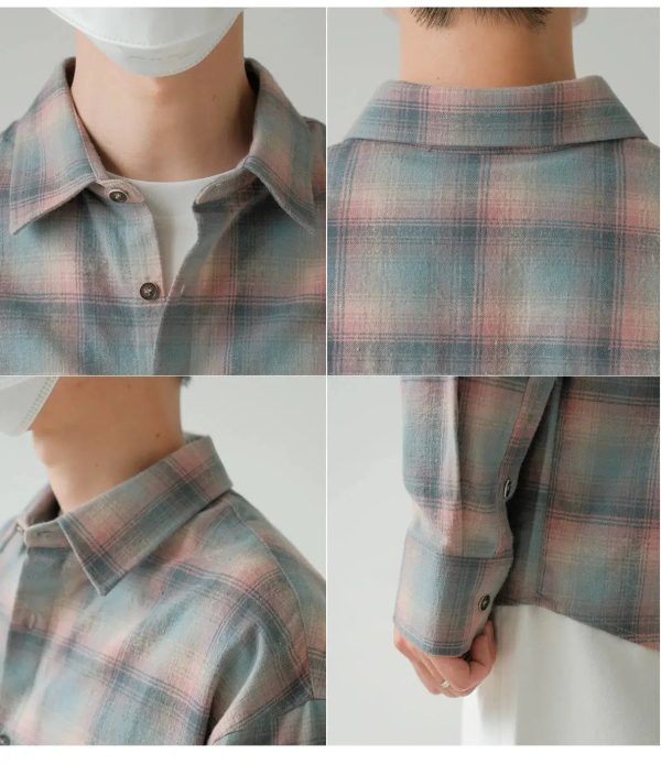 Casual Plaid Button-Up Shirt Hot on Sale