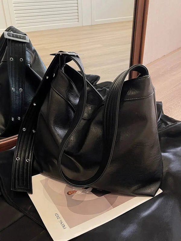 Casual Leather Shoulder Bag Hot on Sale