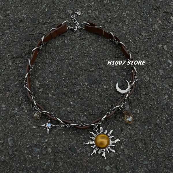 Sun Star Retro Pendant Necklace For Discount