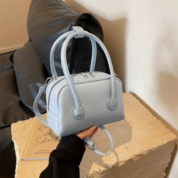 Adjustable Strap Textured Handbag Fashion