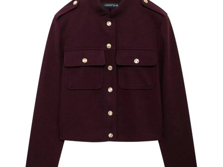 Button-Up Military Style Coat Online Sale