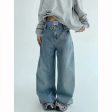 Two-piece Wide-Leg Denim Pants Online Sale