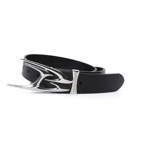 Stylish Leather Belt with Unique Metal Buckle For Discount