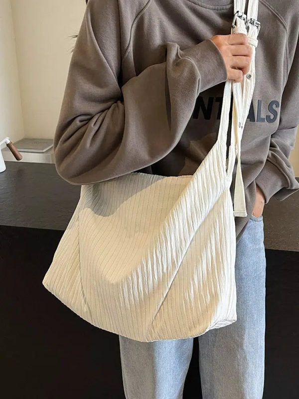 Casual Pleated Shoulder Bag Online