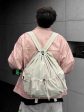 Casual Pockets Drawstring Backpack on Sale