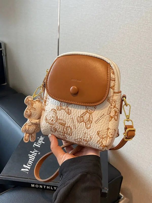 Teddy Bear Print Crossbody Bag Online Hot Sale