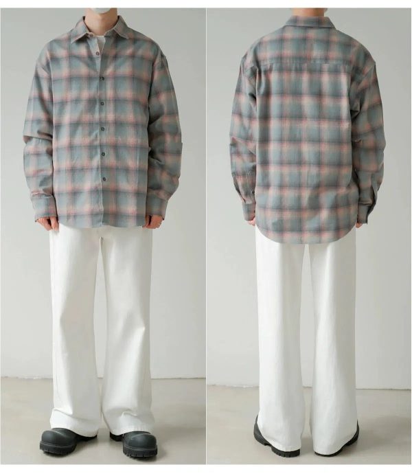 Casual Plaid Button-Up Shirt Hot on Sale