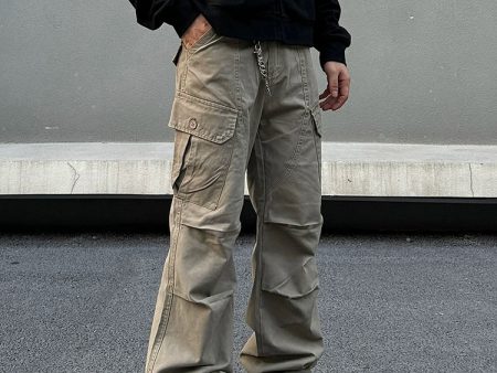 Vintage Straight-leg Cargo Pants For Cheap