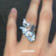 Butterfly Triple Ring For Sale