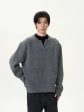 V-Slit Neckline Cable Knit Sweater Discount