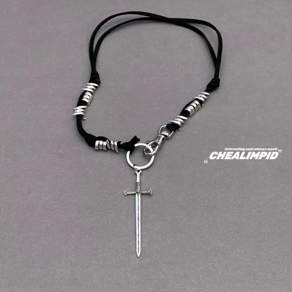 Sword Pendant Choker Necklace Online