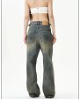 Wide-Leg High Waist Denim Pants Fashion