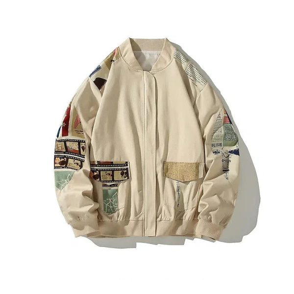 Vintage Patchwork Bomber Jacket Hot on Sale