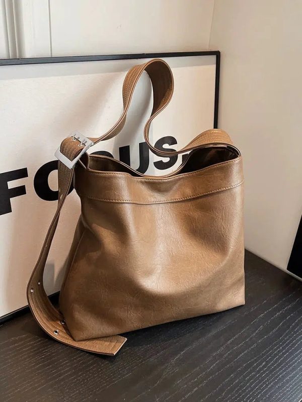 Casual Leather Shoulder Bag Hot on Sale