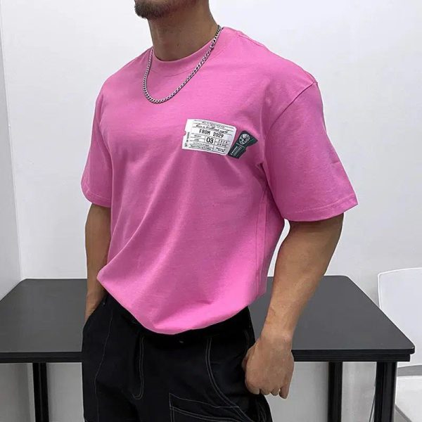 Candy-Colored Crew Neck T-shirt For Discount