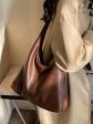 Stylish Large Leather Tote Bag For Discount