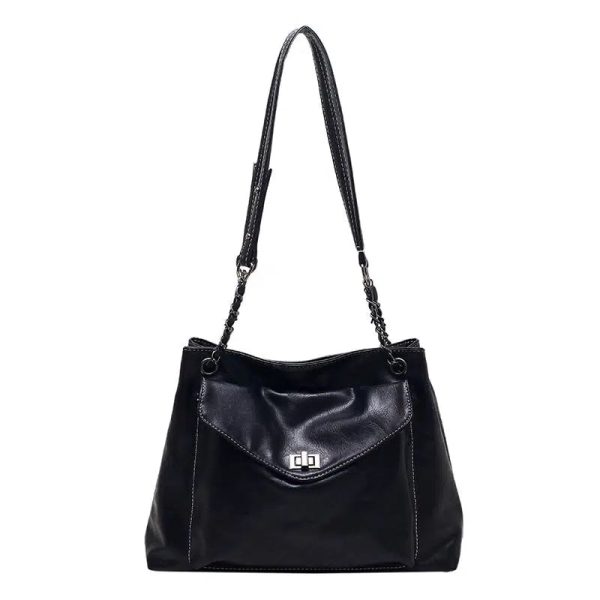 Turn Lock Closure Leather Handbag Sale