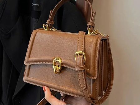 Adjustable Strap Leather Small Square Bag For Sale