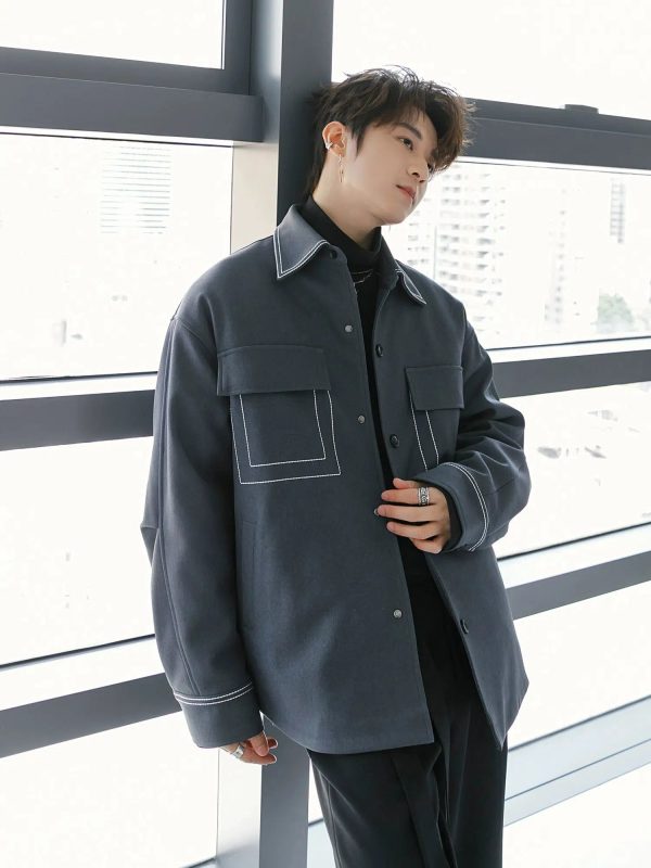 Black Loose Fit Jacket Online now