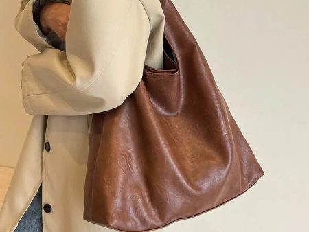 Casual Faux Leather Bucket Bag Hot on Sale