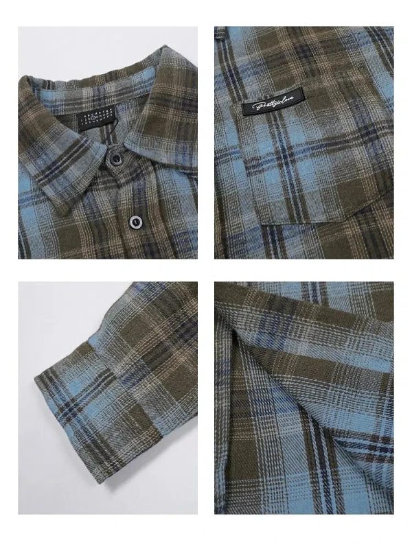 Casual Plaid Button Down Shirt Sale