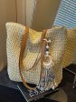 Tassel Charm Handwoven Tote Bag For Sale