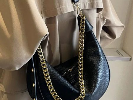 Chain Strap Zipper Crescent Bag Supply