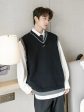 Stylish V-neck Knit Vest For Discount