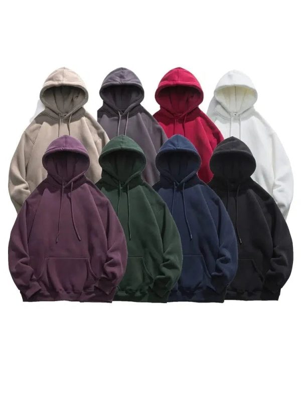 Basic Hooded Plus Velvet Bottoming Sweatshirt Online