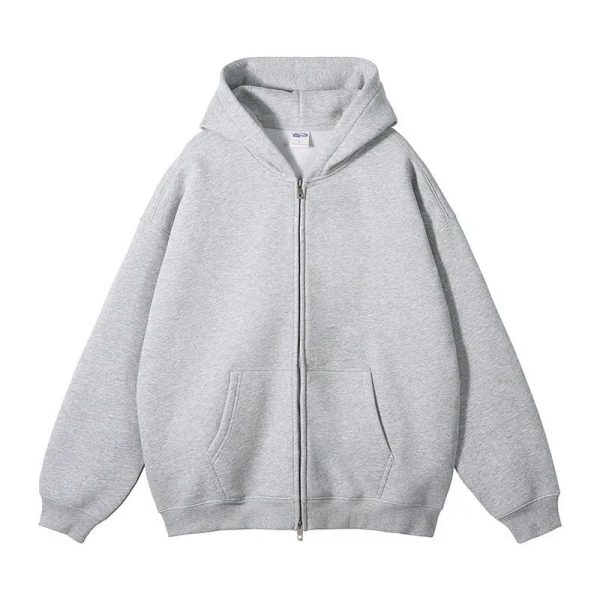 Casual Zip-Up Hoodie Sweatshirt For Discount