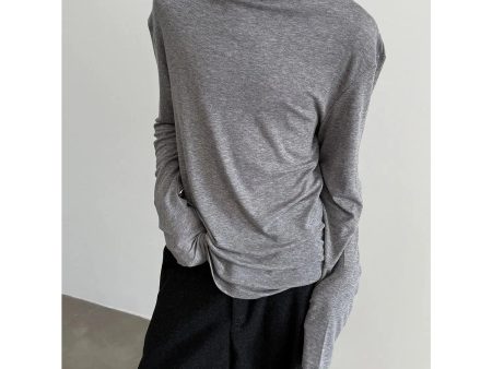 Wool Stacked Collar Long-Sleeved Pullover Online Hot Sale