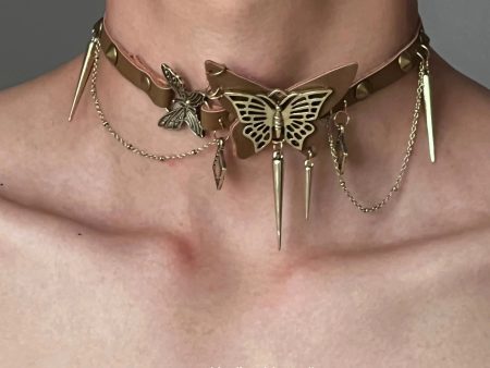 Butterfly Spike Choker Necklace Online