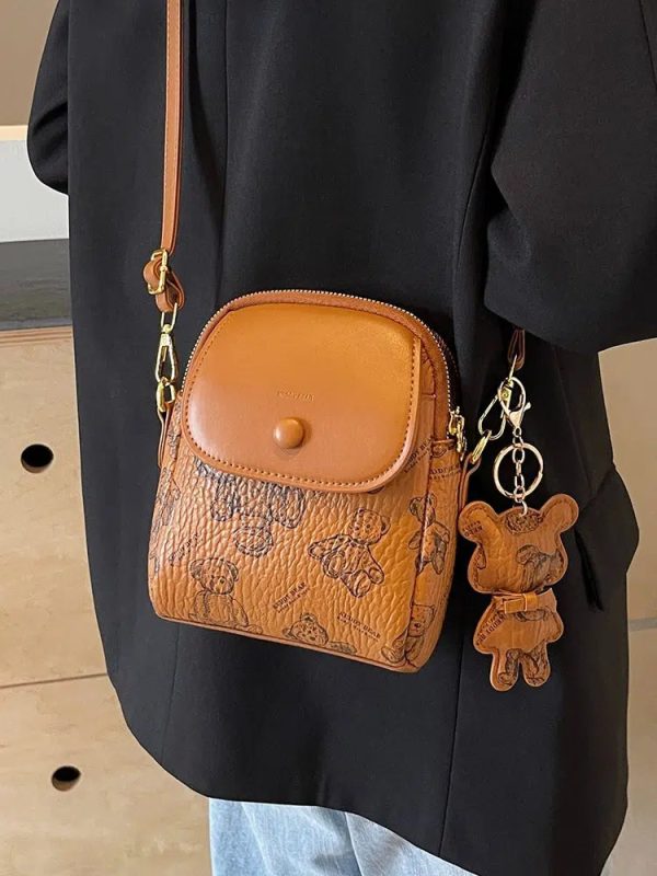 Teddy Bear Print Crossbody Bag Online Hot Sale