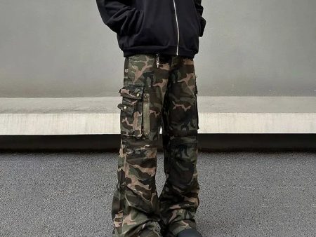 Chain Detail Camouflage Cargo Pants Hot on Sale